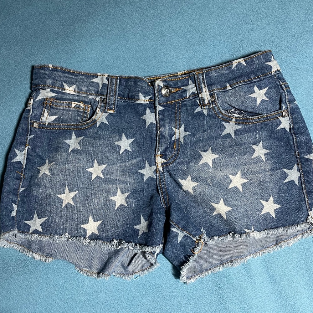 Klip jeans girls’ size 14 star-print denim shorts